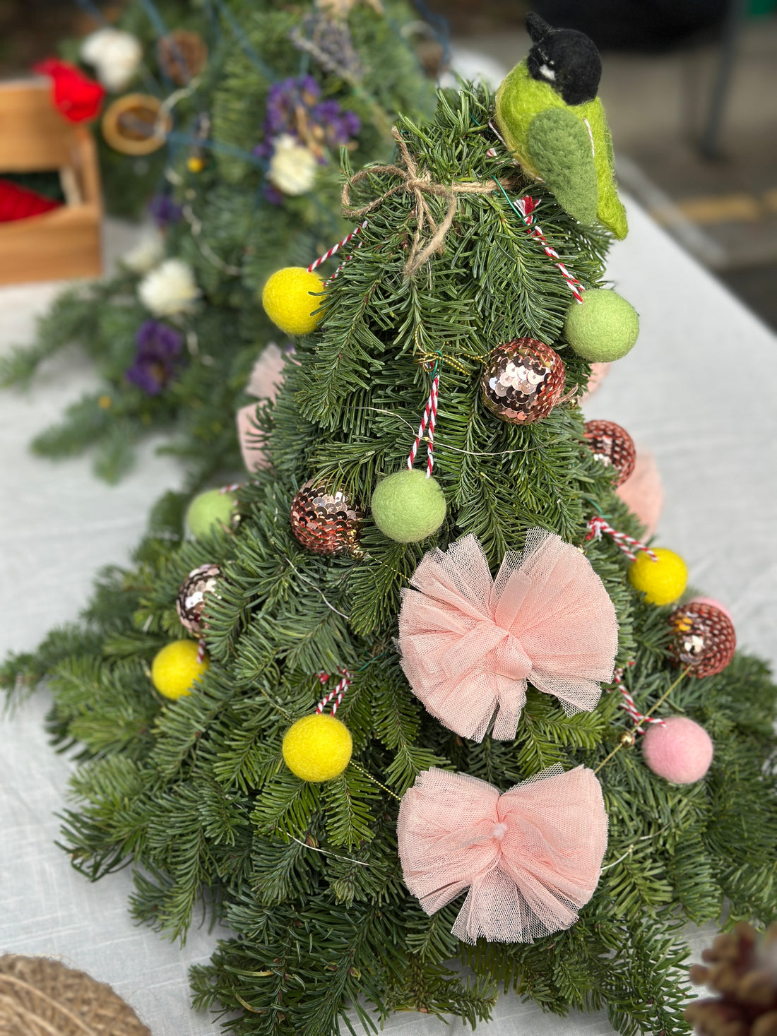 Mini Christmas tree with decoration