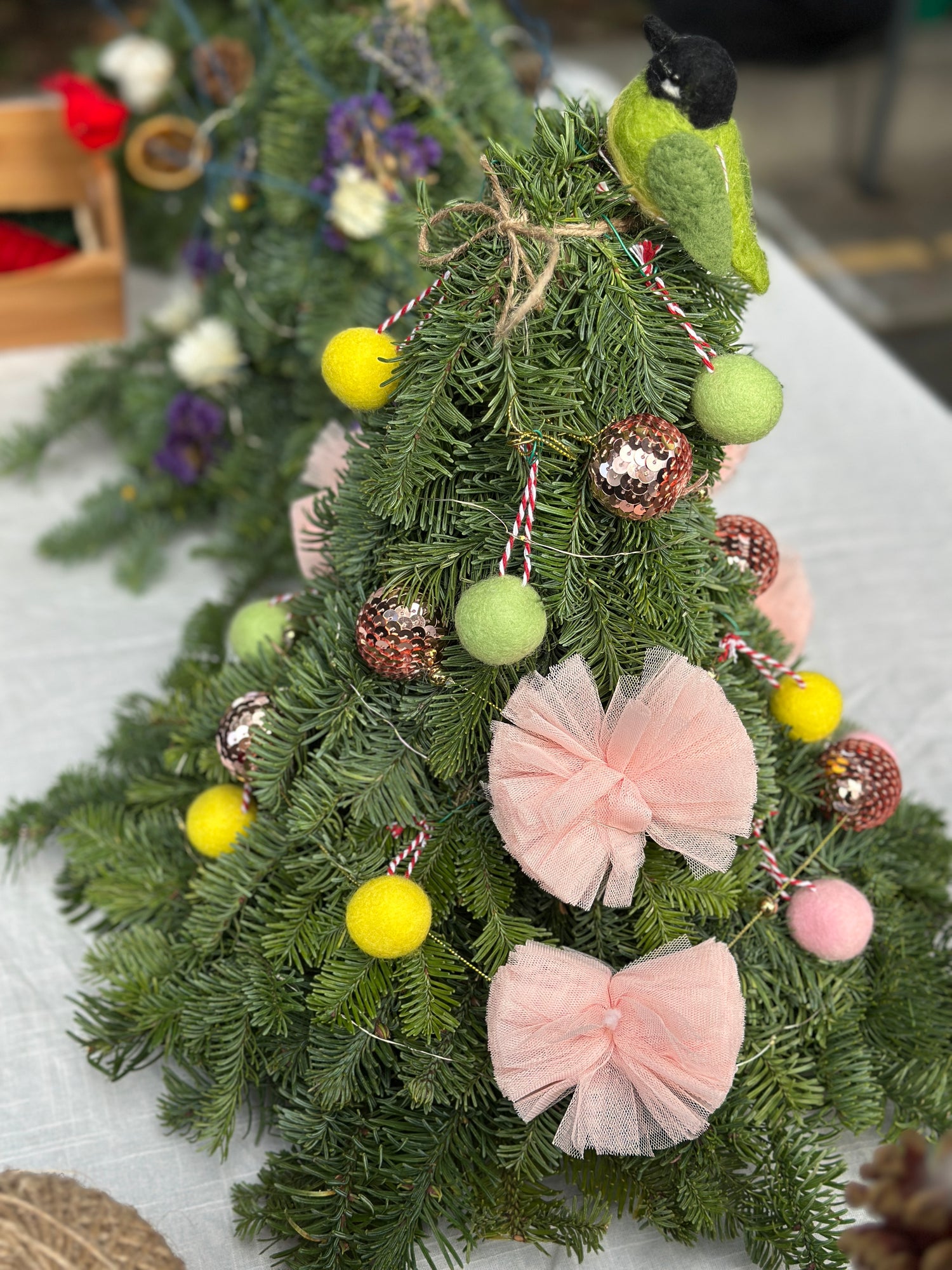 Mini Christmas tree with decoration