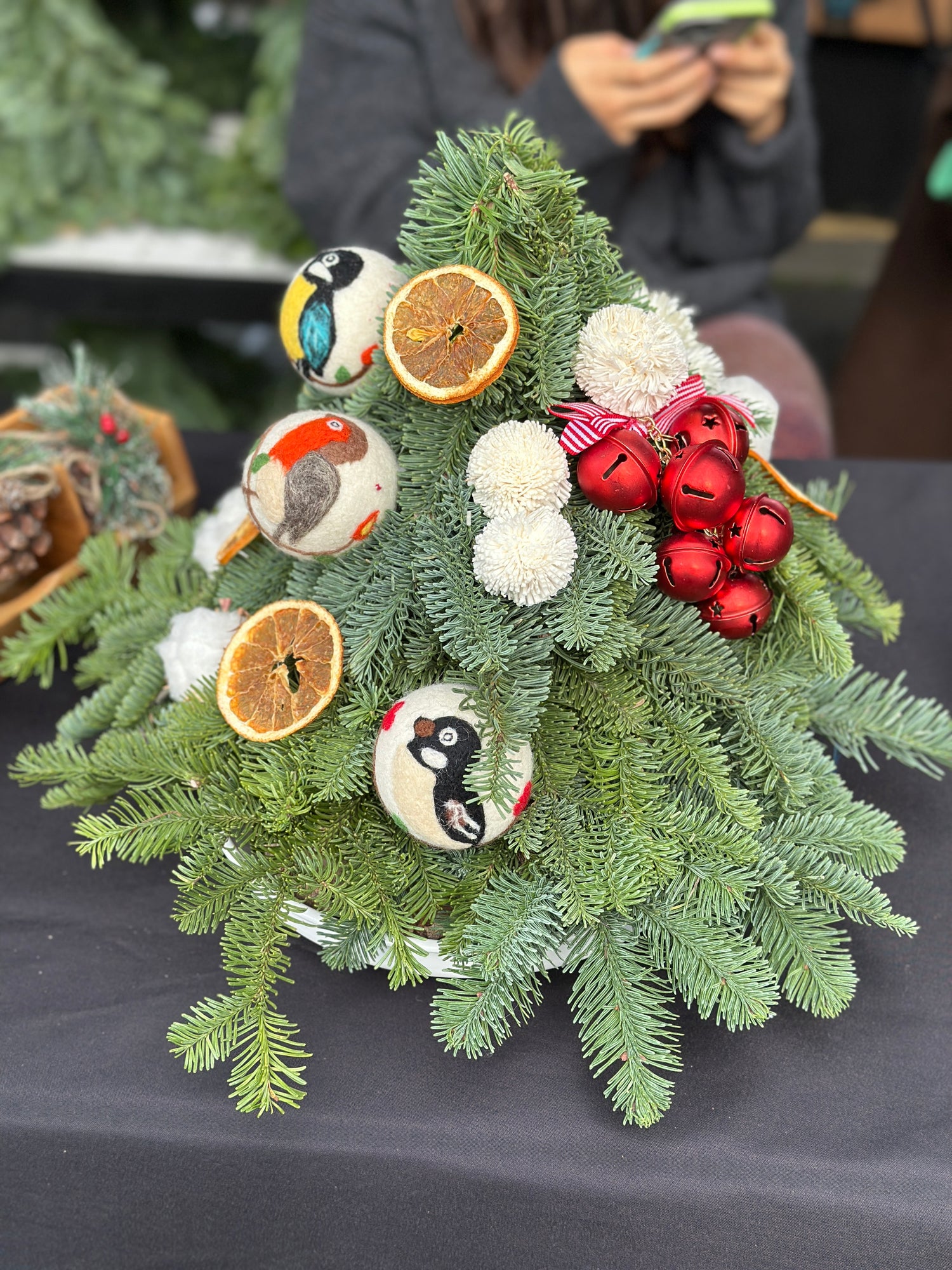 Mini Christmas tree with decoration